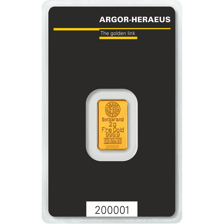 Lingote de Oro Argor-Heraeus Classic de 2g