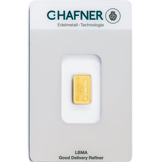 Lingote de Oro C Hafner de 2g