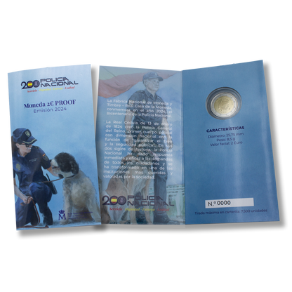 2 € Proof 2024 — Bicentennial of the National Police (Wallet) 